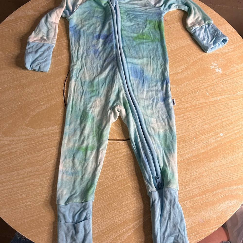 Little Sleepies Blue and Green Footie